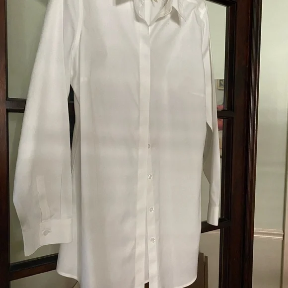 Classic White Womens Tunic Shirt - Picture 5 of 6